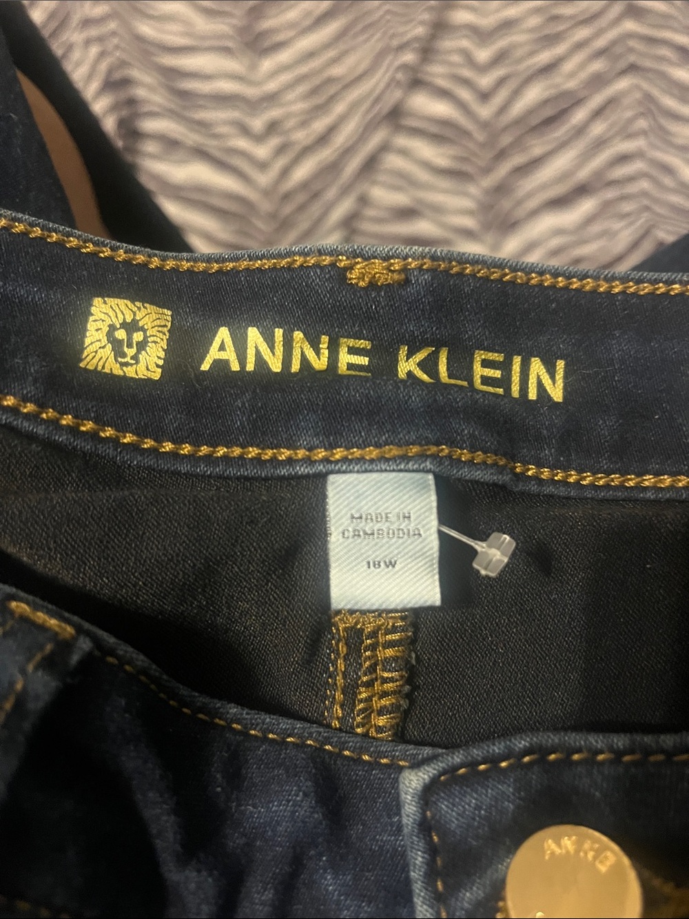 Anne Klein Dark Navy Skinny Jeans - Picture 3 of 3